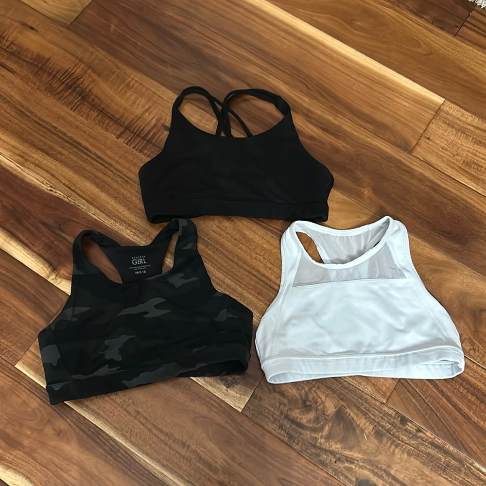 Athleta girl three set cute sports bras